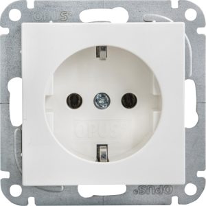 OPUS 55 Wandcontactdoos met randaarde polarwit