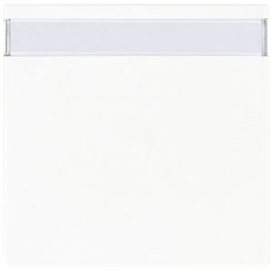 OPUS 55 Drukknop met tekstveld polarwit 1-voudig